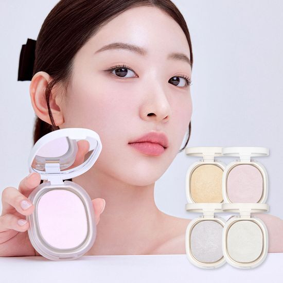 Amelie Baked Powder Set in Natural Beige, featuring four types for flawless makeup application.