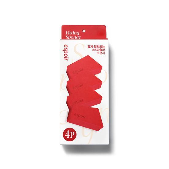 Espoir Fitting Sponge Handy 4EA - Set of 4 beauty sponges for flawless makeup application, perfect for K-Beauty enthusiasts.
