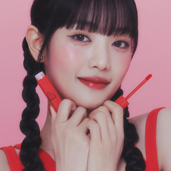 Alt text: 3CE Lazy Pop Lip Stain in Spiced Up - 5 vibrant colors for a luscious lip finish.