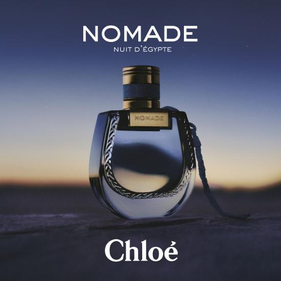 Chloé Nomade Nuit d'Égypte Eau de Parfum in 50ml bottle, elegant fragrance for women, featuring luxurious notes, ideal for personal care and beauty.