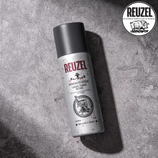RioGel Concrete Spray 70ml for men's styling, featuring a sleek design and ideal for achieving textured hairstyles. Part of the Reuzel K-Beauty collection.