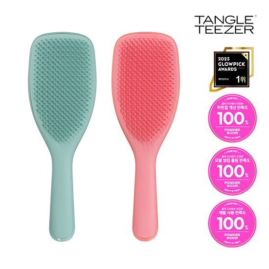 Large Tangle Teezer Wet Detangler in Salmon Pink, a beauty tool designed for easy detangling and gentle hair care.