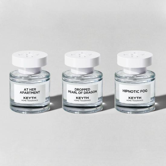 KEYTH Kiss Home Fragrance 50ml in Drop Pearl of Dragon variety, showcasing K-Beauty influences for a refreshing personal care experience.