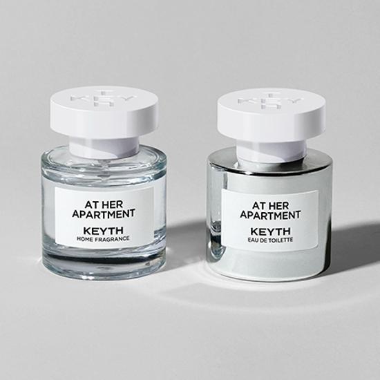 KEYTH Kiss Eau de Toilette 50ml and Home Fragrance 50ml Gift Set in the 'Drop the Pearl of Dragon' variant, featuring elegant packaging for a perfect K-Beauty fragrance gift.