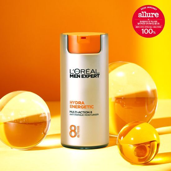 50ml L'Oréal Paris Men Multi-Action 8 Anti-Aging All-in-One skincare product, designed for moisturizing and rejuvenating men's skin.