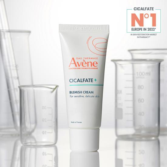 40ml tube of Avene Cicalfate+ Blemish Cream, a soothing skincare product designed to target blemishes and promote healthy skin.