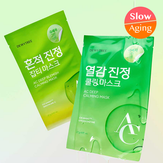 Alt text: Dewytree AC Deep Calming Mask - 1 sheet of soothing skincare mask designed to calm heat and marks, ideal for K-Beauty enthusiasts.