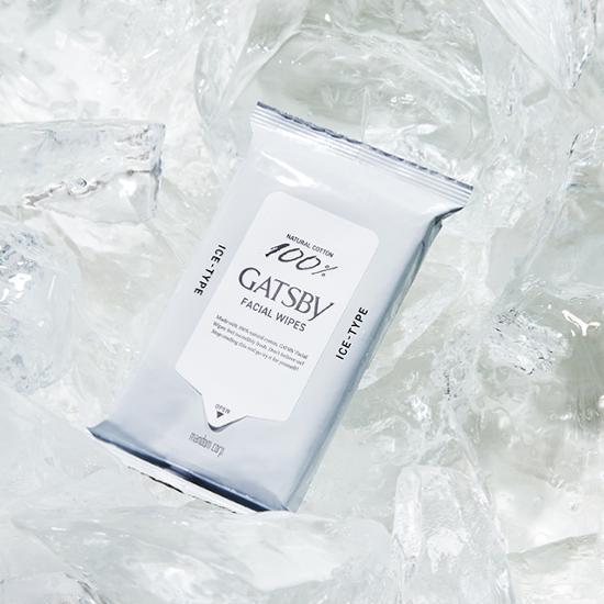 15 sheets of Gatsby Facial Paper Ice Type for men, ideal for refreshing and cleansing skin, part of K-Beauty personal care.