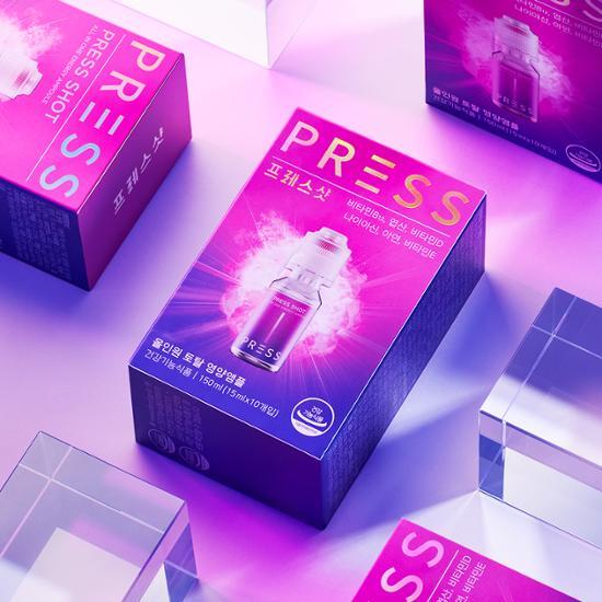 Press Shot All-in-One Total Nutrient Ampoule 10 Pack - 10-Day Supply for comprehensive nutrition.