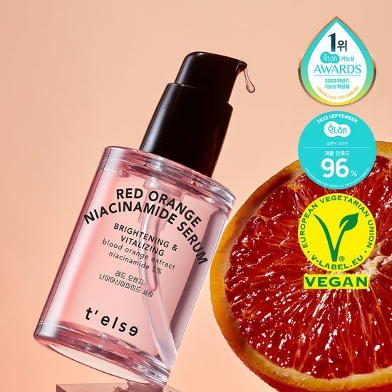 30ml T.L.S Red Orange Niacinamide Serum by A'Pieu, a K-Beauty skincare essence designed to brighten and enhance skin tone.