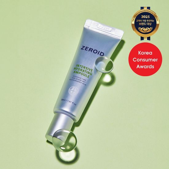 Zeroid Intensive Hydrating Ampoule 30ml - K-Beauty skincare essence for deep hydration and nourishment.