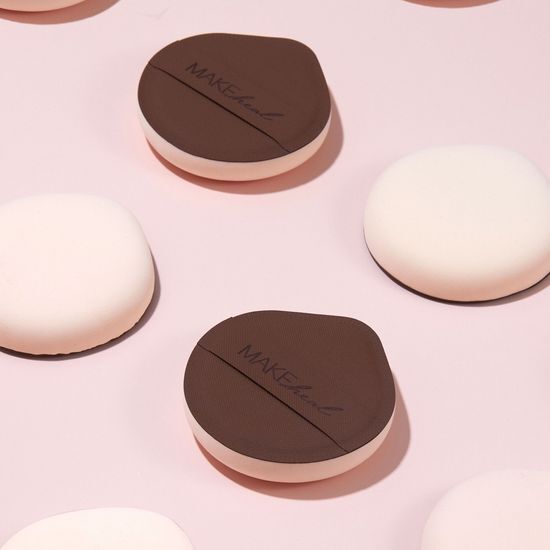 Make Heal Puff Puff Set - Mini Puff Set of 3 with Case, featuring K-Beauty makeup tools for flawless application.