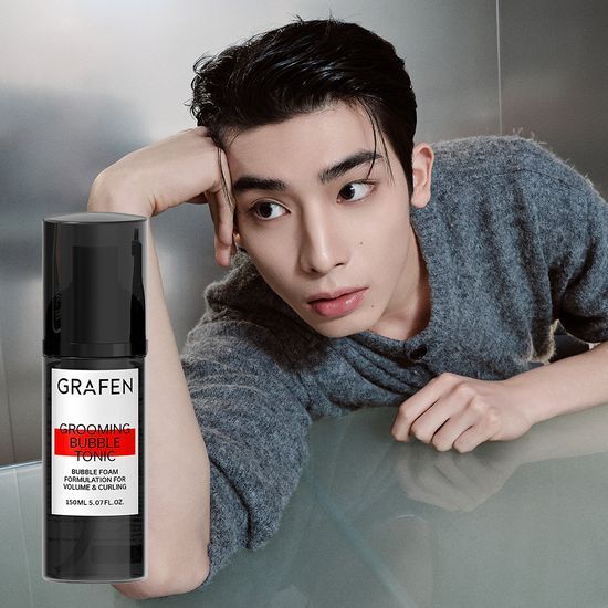 Graphene Grooming Bubble Tonic 150ml for men, a K-Beauty styling product from GRAFEN, designed for personal care in cosmetics.