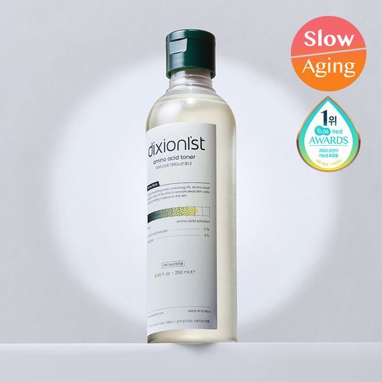 250ml Dictionist Amino Acid Toner, a K-Beauty skincare product for hydration and skin rejuvenation.