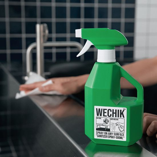 500ml Wichik Multi-Disinfectant Spray for men's beauty, featuring a sleek design and K-Beauty essence, ideal for personal care and fragrance.