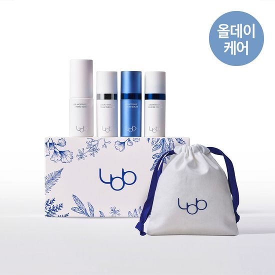 Travel-sized LBB Skincare Kit featuring a 10ml Cleanser, 20ml Toner, 10ml Serum, and 10ml Cream, perfect for K-Beauty enthusiasts on the go.