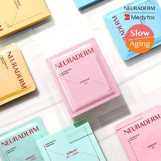 Deep Calming Mask from Medytox Neuraderm Clinic Pack, available in four types for soothing skincare, part of K-Beauty collection.