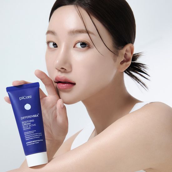 50ml Pycora Differency Blue Biome Repair Soothing Cream, a K-Beauty skincare moisturizer designed to soothe and repair the skin.
