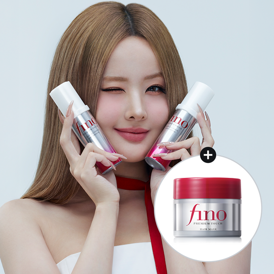 Two-pack of Pino Premium Touch Hair Oil Serum 70ml with a 40g mask for silky smooth hair, featuring K-Beauty treatment.