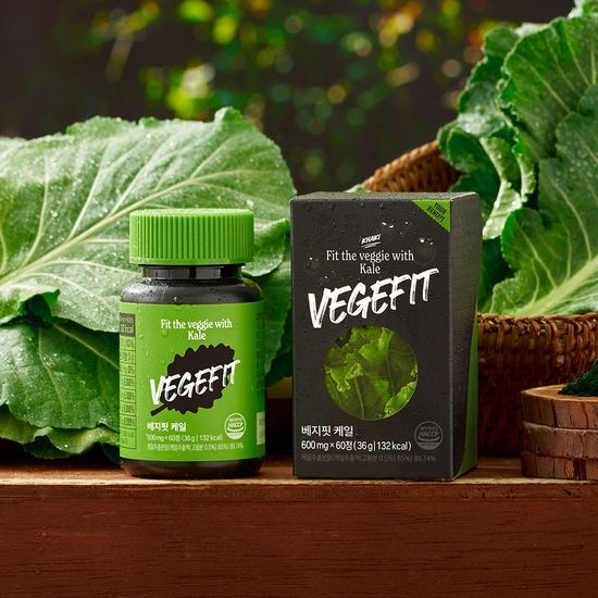Vegifit Kale 36g dietary supplement featuring 60 tablets for a 2-month supply, ideal for enhancing wellness and nutrition.