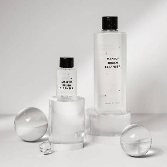 Hwahong M Makeup Brush Cleanser in 300ml bottle, a must-have beauty tool for K-Beauty enthusiasts, effectively cleans and maintains makeup brushes.