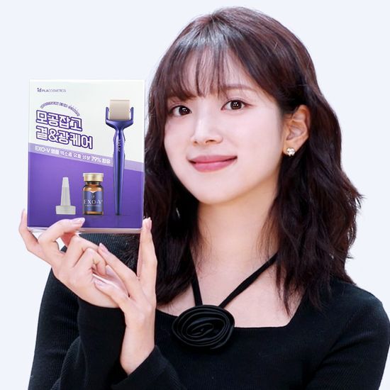ID Placosmetic Exo V Pro Lifting Pore Care Set featuring Lifting Ampoule 5ml and MTS Roller, ideal for skincare enthusiasts looking for effective moisturizers and K-Beauty solutions.