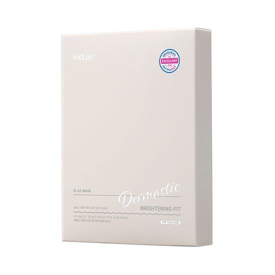 ID Placosmetic Derma Stick Brightening Fit Mask - 5 Sheets, K-Beauty skincare mask for enhanced radiance and hydration.