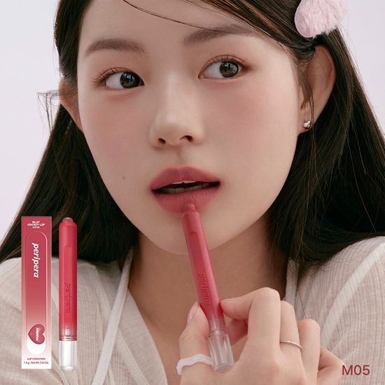 Peripera Slip On My Lip in shade M06 Long Time No See, featuring a vibrant color and sleek packaging.