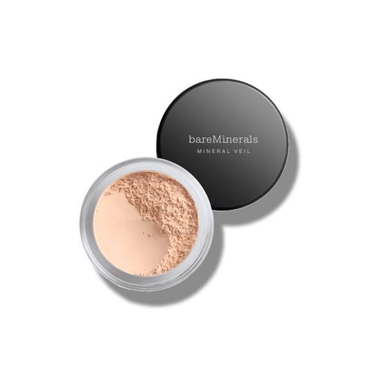 Container of BareMinerals Original Mineral Veil Loose Setting Powder 9g in Original Translucent shade, ideal for setting makeup and providing a flawless finish.