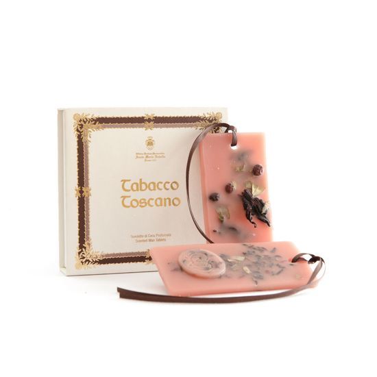 Santa Maria Novella Florence 1221 Wax Tablet Tobacco Toscano - 30g x 2, a luxurious fragrance for personal care, featuring elegant packaging and rich tobacco notes.