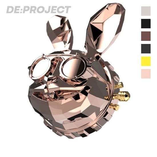 Alt text: Dproject D-Bunny Car Air Freshener in Cacao Brown - One of six varieties, perfect for men's beauty and fragrance.