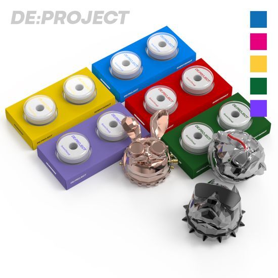 Set of 4 scented donut-shaped beauty products from Dproject, available in 5 unique varieties, designed for men's skincare and fragrance.