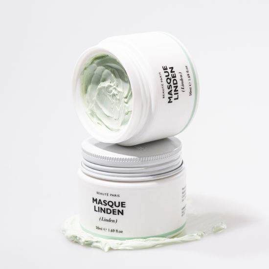 50ml Oligodermy Linden Mask, a K-Beauty skincare product for deep hydration and revitalization, presented in an elegant jar.