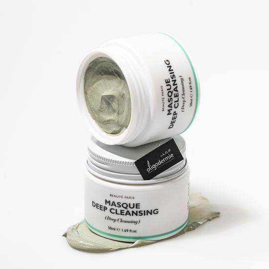 50ml Oligodermy Deep Cleansing Mask for skincare, featuring K-Beauty formula to purify and revitalize skin.