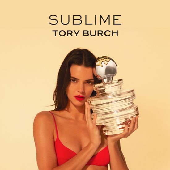 Gift set of Tory Burch Sublime EDP featuring a 10ml bottle and a 7.5ml mini fragrance, elegantly packaged for a luxurious fragrance experience.