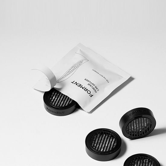 Refill pack of Pohment Car Air Freshener Cotton Hug, designed for men's beauty and fragrance needs, featuring K-Beauty elements.