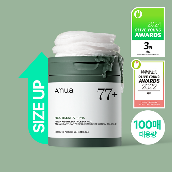 Anua Tea Tree 77 Clear Pads - 100 count skincare product for acne treatment, featuring K-Beauty innovation.