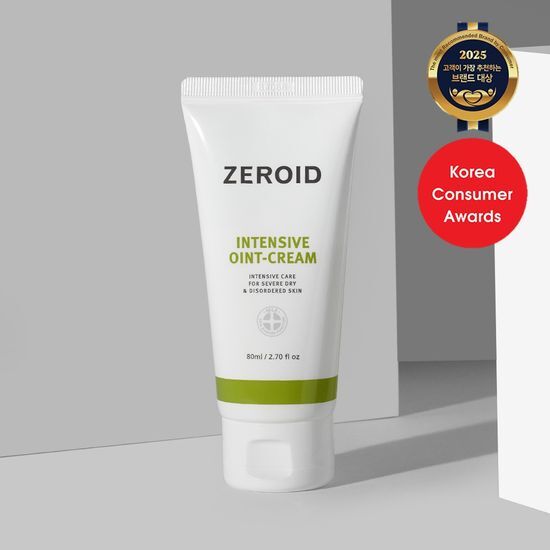 Zeroid Intensive Ointment Cream 80ml - K-Beauty skincare moisturizer for intense hydration and skin relief.
