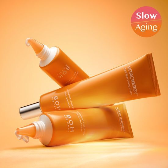 Alt text: Bioheal Vita Synergy Spot Correcting Toning Cream 50ml - K-Beauty skincare moisturizer for even skin tone and brightening.