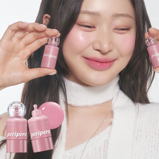 Peripera Syrup Pie Talk Cheek in shade 05 Cool Apple Yum Yum - a vibrant blush product for a fresh, fruity look.