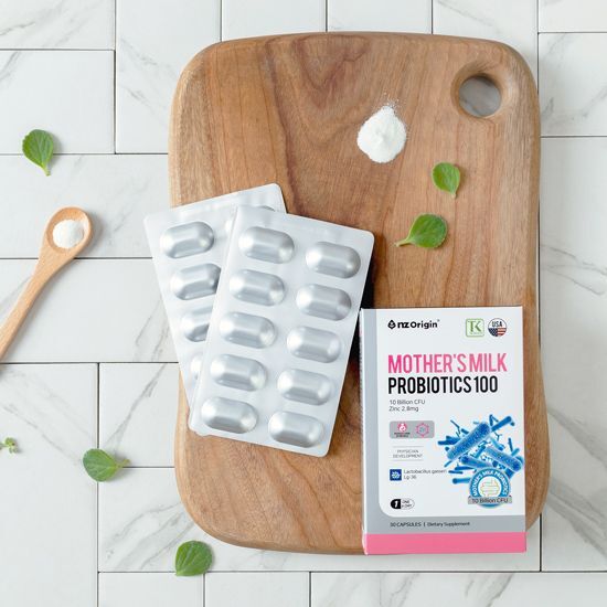 Enjet Origin Breast Milk Probiotics 100 - 30 capsules for a 30-day supply, designed to support digestive health.