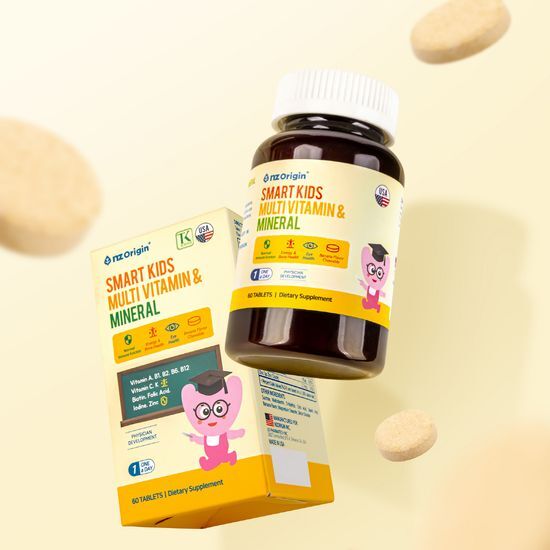 Enjet Origin Smart Kids Multivitamin & Mineral 60 Tablets - 60-Day Supply for children's health and wellness.