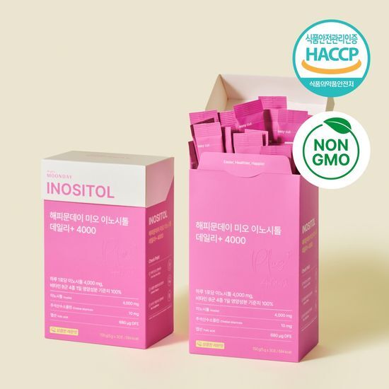 Happy Monday Mio Inositol Daily+ 4000 - 30 Sachets for 30 Days, Dietary Supplement for Mood and Wellness