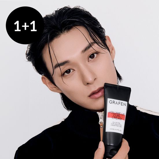 Graphene Volume Up Curl Cream 150ml for men, a K-Beauty styling product designed to enhance curls and volume.