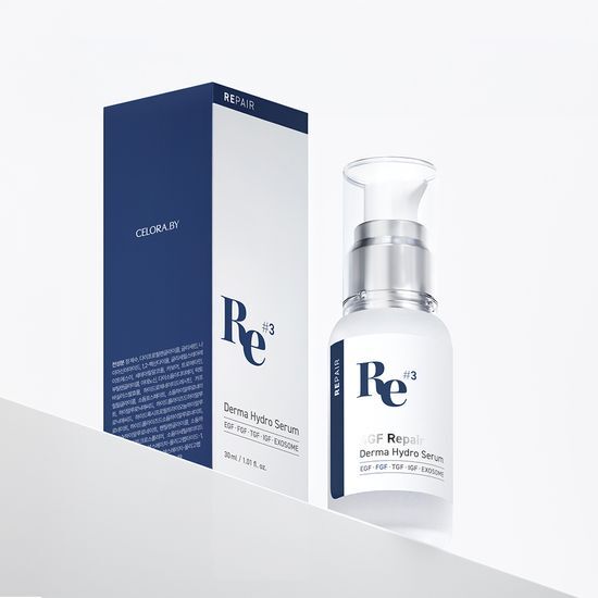 CelloRava 4GF Derma Repair Hydro Serum 30ml - K-Beauty skincare essence for deep hydration and skin repair.