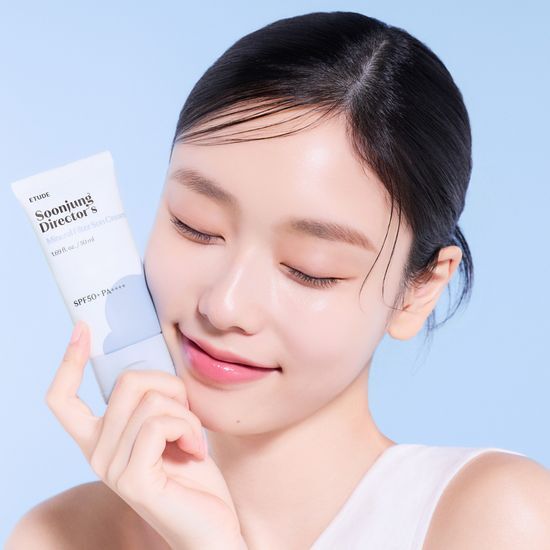 Etude Pure Director Non-Chemical Sunscreen 50ml 1+1 Set - K-Beauty skincare product for sun protection, featuring two bottles.