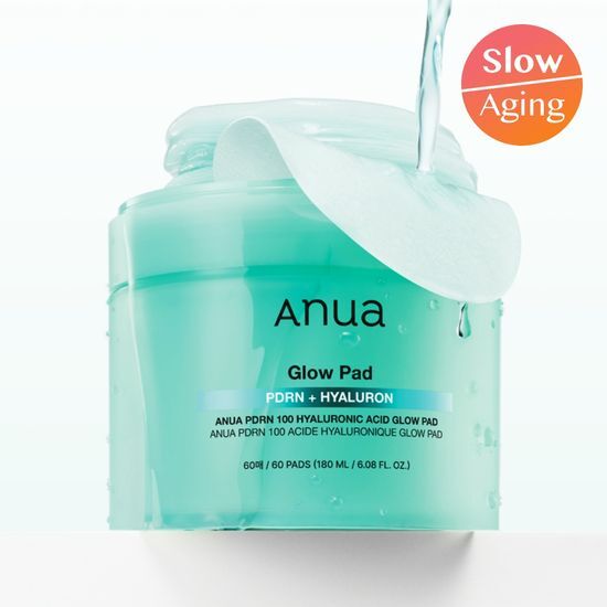 Anua PRDN 100 Hyaluronic Acid Glow Pads - 60 sheets of K-Beauty skincare masks designed for hydration and glow.
