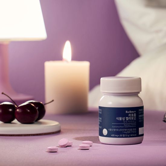 Radimeri Liposomal Plant-Based Melatonin Tartine - 30 tablets for a 30-day supply, promoting better sleep and relaxation.