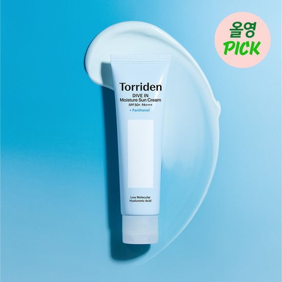 Alt text: Torriden Dive-In Moisture Sunscreen 60ml - Hydrating K-Beauty sunscreen for skincare and sun protection.