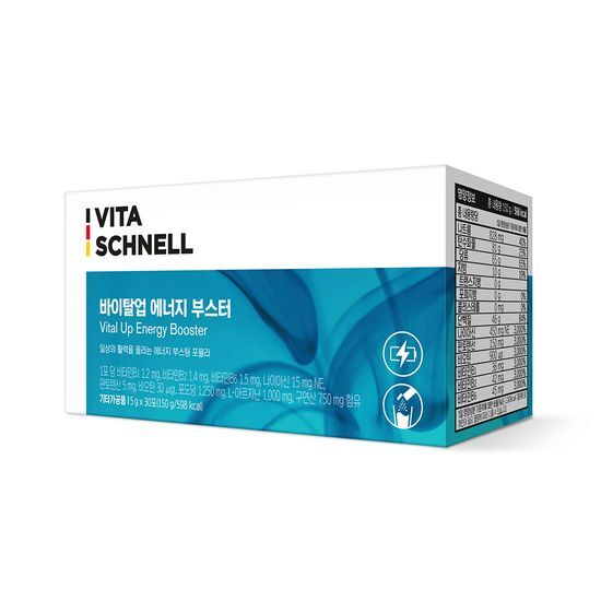VitaSchnell Vital Up Energy Booster - 30 sachets for a 1-month supply, designed to boost energy and vitality.